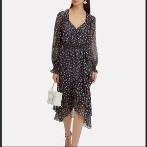 Intermix Long Sleeve black floral dress